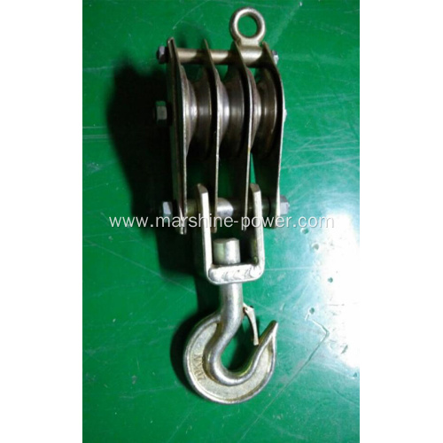 Steel Cable Sheaves Double Pulley Snatch Block